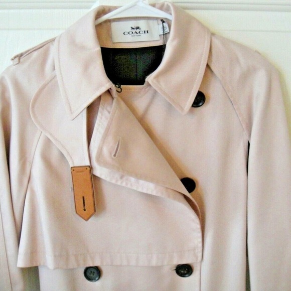 Coach Light Pink Trench Coat Convertible to Vest - Picture 6 of 12